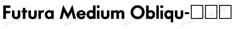 Futura Medium Obliqu字体转换